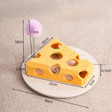 Maxbell Cheese Toy for Cats Cat Teaser Felt Cats Playing Case for Home Ideal Gift Playing Yellow