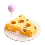 Maxbell Cheese Toy for Cats Cat Teaser Felt Cats Playing Case for Home Ideal Gift Playing Yellow