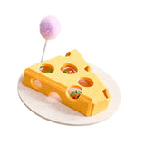 Maxbell Cheese Toy for Cats Cat Teaser Felt Cats Playing Case for Home Ideal Gift Playing Yellow