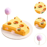 Maxbell Cheese Toy for Cats Cat Teaser Felt Cats Playing Case for Home Ideal Gift Playing Yellow