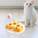 Maxbell Cheese Toy for Cats Cat Teaser Felt Cats Playing Case for Home Ideal Gift Playing Yellow