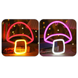 Maxbell Mushroom LED Neon Sign Decorative Neon Light for Party Photo Props Kids Room pink white light