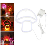 Maxbell Mushroom LED Neon Sign Decorative Neon Light for Party Photo Props Kids Room red yellow light