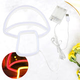 Maxbell Mushroom LED Neon Sign Decorative Neon Light for Party Photo Props Kids Room red yellow light