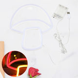 Maxbell Mushroom LED Neon Sign Decorative Neon Light for Party Photo Props Kids Room red yellow light