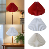 Maxbell Pleated Lampshade Simple Cloth Floor Lamp Shade for Home Dining Room Bedroom Red