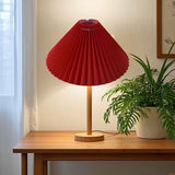 Maxbell Pleated Lampshade Simple Cloth Floor Lamp Shade for Home Dining Room Bedroom Red