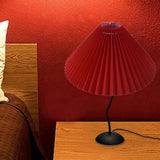 Maxbell Pleated Lampshade Simple Cloth Floor Lamp Shade for Home Dining Room Bedroom Red