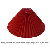 Maxbell Pleated Lampshade Simple Cloth Floor Lamp Shade for Home Dining Room Bedroom Red