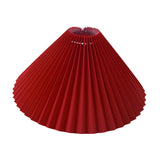 Maxbell Pleated Lampshade Simple Cloth Floor Lamp Shade for Home Dining Room Bedroom Red