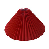 Maxbell Pleated Lampshade Simple Cloth Floor Lamp Shade for Home Dining Room Bedroom Red