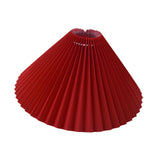 Maxbell Pleated Lampshade Simple Cloth Floor Lamp Shade for Home Dining Room Bedroom Red
