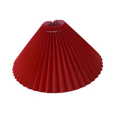 Maxbell Pleated Lampshade Simple Cloth Floor Lamp Shade for Home Dining Room Bedroom Red