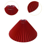 Maxbell Pleated Lampshade Simple Cloth Floor Lamp Shade for Home Dining Room Bedroom Red
