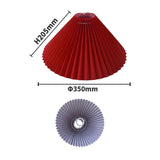 Maxbell Pleated Lampshade Simple Cloth Floor Lamp Shade for Home Dining Room Bedroom Red