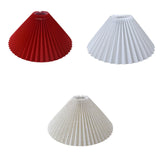 Maxbell Pleated Lampshade Simple Cloth Floor Lamp Shade for Home Dining Room Bedroom Red