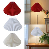 Maxbell Pleated Lampshade Simple Cloth Floor Lamp Shade for Home Dining Room Bedroom Red