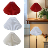 Maxbell Pleated Lampshade Simple Cloth Floor Lamp Shade for Home Dining Room Bedroom Red