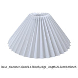 Maxbell Pleated Lampshade Simple Cloth Floor Lamp Shade for Home Dining Room Bedroom White