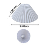 Maxbell Pleated Lampshade Simple Cloth Floor Lamp Shade for Home Dining Room Bedroom White