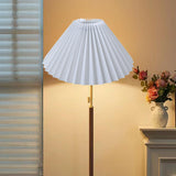 Maxbell Pleated Lampshade Simple Cloth Floor Lamp Shade for Home Dining Room Bedroom White