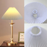 Maxbell Pleated Lampshade Simple Cloth Floor Lamp Shade for Home Dining Room Bedroom Linen