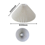 Maxbell Pleated Lampshade Simple Cloth Floor Lamp Shade for Home Dining Room Bedroom Linen
