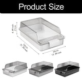 Maxbell Cat Litter Box Portable Cat Litter Container High Side High Sided Litter Pan White