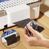 Maxbell Cat Litter Box Portable Cat Litter Container High Side High Sided Litter Pan White