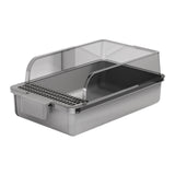 Maxbell Cat Litter Box Portable Cat Litter Container High Side High Sided Litter Pan gray