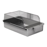 Maxbell Cat Litter Box Portable Cat Litter Container High Side High Sided Litter Pan gray