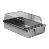 Maxbell Cat Litter Box Portable Cat Litter Container High Side High Sided Litter Pan gray