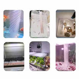 Maxbell Fish Tank Divider Easy Installation Aquarium Lid Separation Hood Bottom Tray 30x30x1cm Black