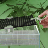 Maxbell Fish Tank Divider Easy Installation Aquarium Lid Separation Hood Bottom Tray 30x30x1cm Black