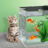 Maxbell Fish Tank Divider Easy Installation Aquarium Lid Separation Hood Bottom Tray 30x30x1cm Black
