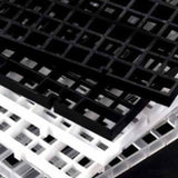 Maxbell Fish Tank Divider Easy Installation Aquarium Lid Separation Hood Bottom Tray 30x15x1.5cm Black