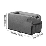 Maxbell Portable Car Console Dog Seat with Adjustable Straps for Small Dogs and Cats Regular