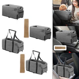 Maxbell Portable Car Console Dog Seat with Adjustable Straps for Small Dogs and Cats Regular