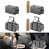 Maxbell Portable Car Console Dog Seat with Adjustable Straps for Small Dogs and Cats Regular