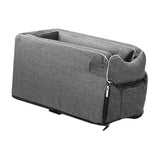 Maxbell Portable Car Console Dog Seat with Adjustable Straps for Small Dogs and Cats Regular