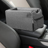 Maxbell Portable Car Console Dog Seat with Adjustable Straps for Small Dogs and Cats Regular