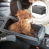 Maxbell Portable Car Console Dog Seat with Adjustable Straps for Small Dogs and Cats Regular