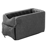 Maxbell Portable Car Console Dog Seat with Adjustable Straps for Small Dogs and Cats Regular with Mat