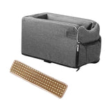 Maxbell Portable Car Console Dog Seat with Adjustable Straps for Small Dogs and Cats Regular with Mat