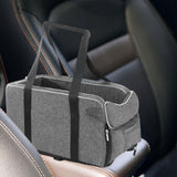 Maxbell Portable Car Console Dog Seat with Adjustable Straps for Small Dogs and Cats with Handle