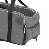 Maxbell Portable Car Console Dog Seat with Adjustable Straps for Small Dogs and Cats with Handle