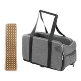 Maxbell Portable Car Console Dog Seat with Adjustable Straps for Small Dogs and Cats with Handle and Mat