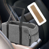Maxbell Portable Car Console Dog Seat with Adjustable Straps for Small Dogs and Cats with Handle and Mat