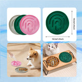 Maxbell Slow Feeder Cat Bowl Silicone Dog Treats Mat Anti Gulping for Dogs and Cats Green