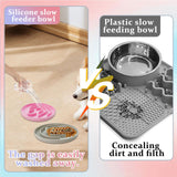 Maxbell Slow Feeder Cat Bowl Silicone Dog Treats Mat Anti Gulping for Dogs and Cats Pink